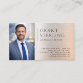 Mortgage Broker Photo Metallic Visitekaartje (Voorkant)