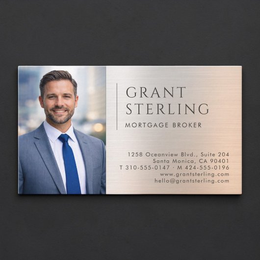 Mortgage Broker Photo Metallic Visitekaartje