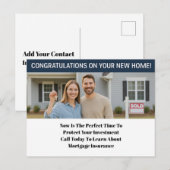 Mortgage Protection Postcard for Insurance Agents Feestdagenkaart (Voorkant / Achterkant)