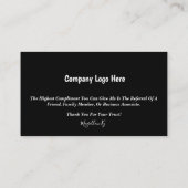 Mortgage / Real Estate Business Cards Visitekaartje (Achterkant)