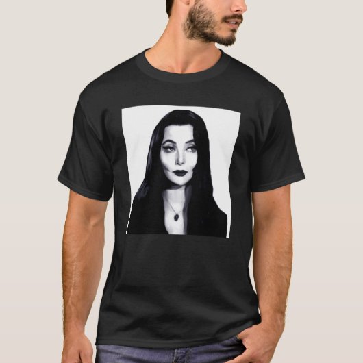 Morticia Addams Dark Portrait Classic T-Shirt (Voorkant)