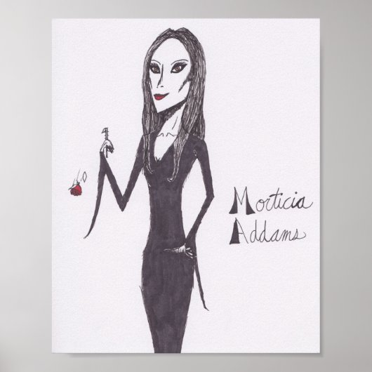 Morticia Addams Poster (Voorkant)