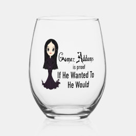 Morticia als hij glas wilde drinken