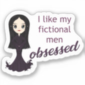 Morticia geobsedeerd sticker (Voorkant)