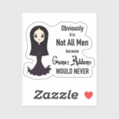 Morticia Niet alle Mannen Sticker (Vel)