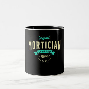Mortician Funny Job Title Professional Tweekleurige Koffiemok