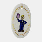 Mortician Holding Urn Kerstversier Keramisch Ornament (Rechts)