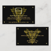 Mortician Service, Golden Square, Rising Phoenix Visitekaartje (Voorkant / Achterkant)