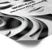 Mortician Studio Eyelash Silver Grey Bedankt Poster (Hoek)