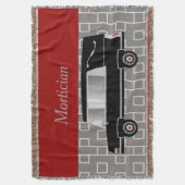 Morticien Woven Blanket Red Deken (Voorkant Verticaal)