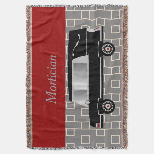 Morticien Woven Blanket Red Deken (Voorkant Verticaal)