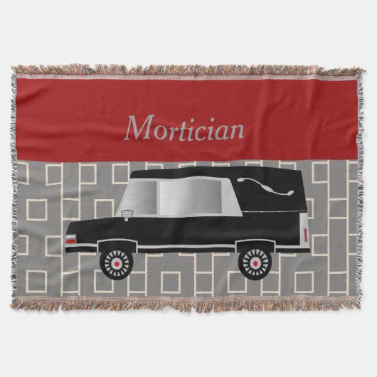 Morticien Woven Blanket Red Deken (Voorkant)