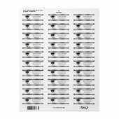 Mortier, diploma Afstuderen retouradres Label (Full Sheet)