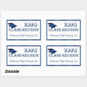 Mortier, klasse reünie blauw, wit elk jaar Sticker (Vel)