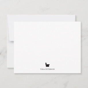 Mortier & Pestle Apotheek School Afstuderen Cadeau Notitiekaartje