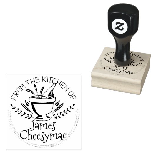 Mortier stamper kruiden culinair uit de keuken van rubberstempel (Gestempeld)