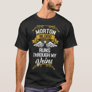 Morton Bloed loopt door mijn vinnen T-shirt