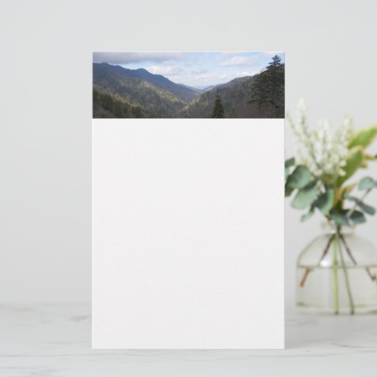 Morton Overlook at Great Smoky Mountains Briefpapier (Staand voorkant)