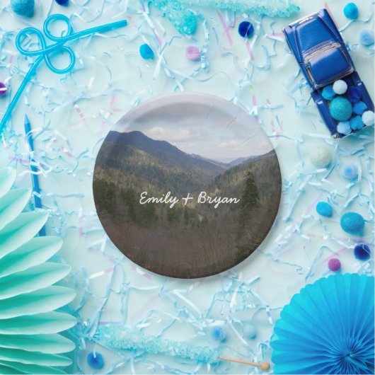 Morton Overlook at Great Smoky Mountains Papieren Bordje (Feest)