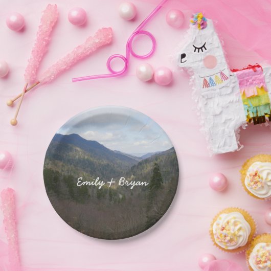 Morton Overlook at Great Smoky Mountains Papieren Bordje (Feest)