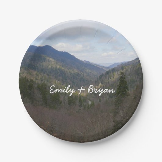 Morton Overlook at Great Smoky Mountains Papieren Bordje (Voorkant)