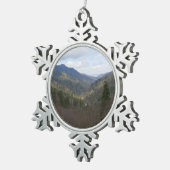 Morton Overlook at Great Smoky Mountains Tin Sneeuwvlok Ornament (Rechts)
