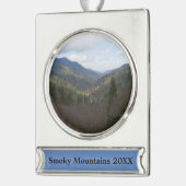 Morton Overlook at Great Smoky Mountains Verzilverd Banner Ornament (Links)
