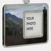 Morton Overlook at Great Smoky Mountains Verzilverd Omlijst Ornament (Rechts)