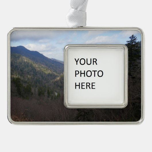 Morton Overlook at Great Smoky Mountains Verzilverd Omlijst Ornament (Voorkant)