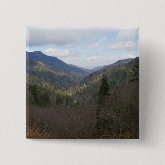 Morton Overlook at Great Smoky Mountains Vierkante Button 5,1 Cm (Voorkant)