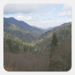 Morton Overlook at Great Smoky Mountains Vierkante Sticker