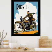 mortorfiets - Ride! Poster (Keuken)