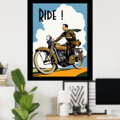 mortorfiets - Ride! Poster (Thuiskantoor)