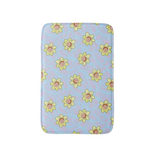 Morty Flower Pattern Badmat (Voorkant Verticaal)