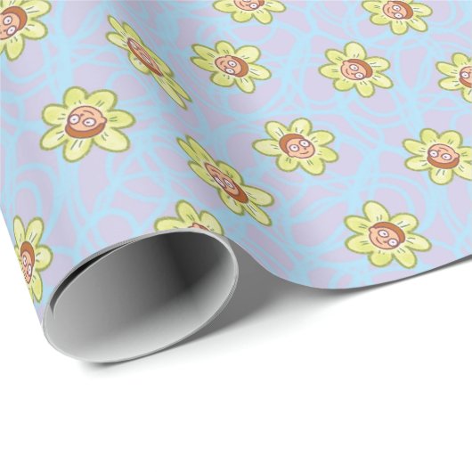 Morty Flower Pattern Cadeaupapier (Rol Hoek)