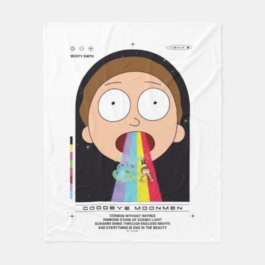 Morty Goodbye Moonmen citaat Grafisch Fleece Deken (Voorkant)