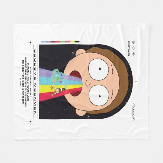 Morty Goodbye Moonmen citaat Grafisch Fleece Deken (Voorkant (Horizontaal))