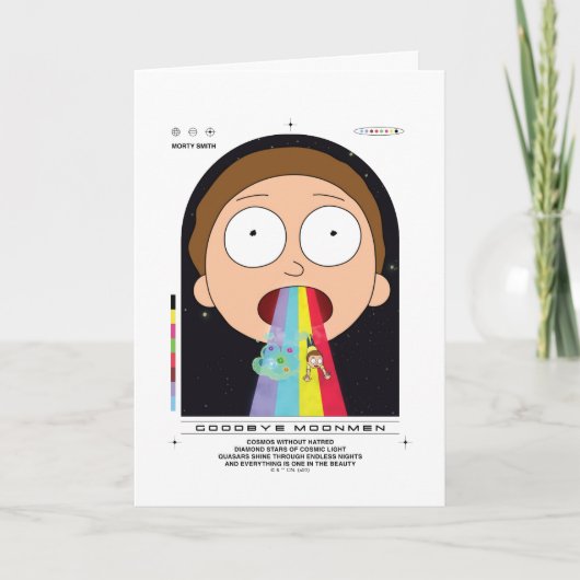 Morty Goodbye Moonmen citaat Grafisch Kaart (Voorkant)