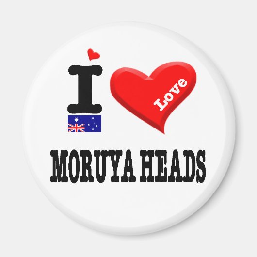 MORUYA HEADS - I Love Magneet (Voorkant)