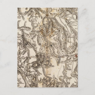 Morvan Atlas Map Briefkaart