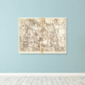 Morvan Atlas Map Canvas Afdruk (Insitu (Houten vloer))