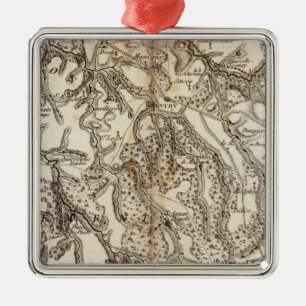 Morvan Atlas Map Metalen Ornament