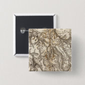 Morvan Atlas Map Vierkante Button 5,1 Cm (Voorkant /achterkant)