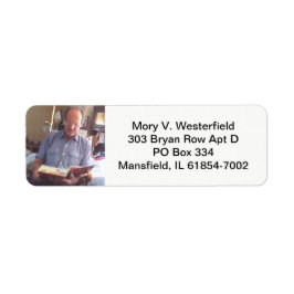 Mory V. Westerfield retouradreslabels Etiket