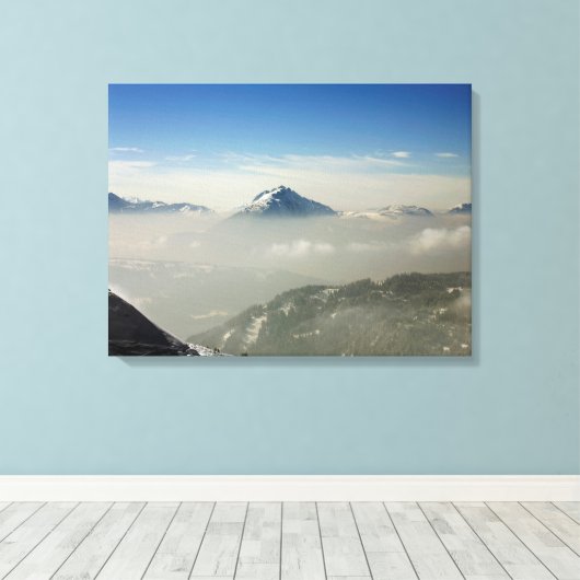 Morzine France Holiday Card Canvas Afdruk (Insitu (Houten vloer))