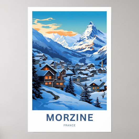 Morzine Frankrijk Reisprint Poster (Voorkant)