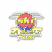 Morzine Frankrijk Ski 80s logo Sticker (Voorkant)