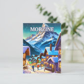 Morzine, Franse Alpen Briefkaart (Staand voorkant)