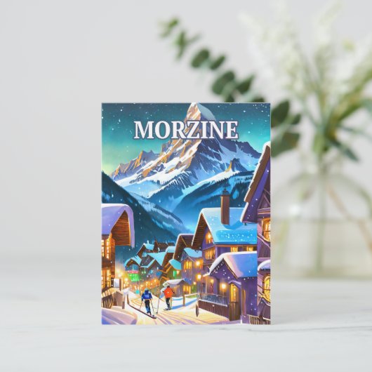 Morzine, Franse Alpen Briefkaart (Staand voorkant)
