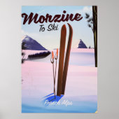 Morzine, French Alps ski poster (Voorkant)